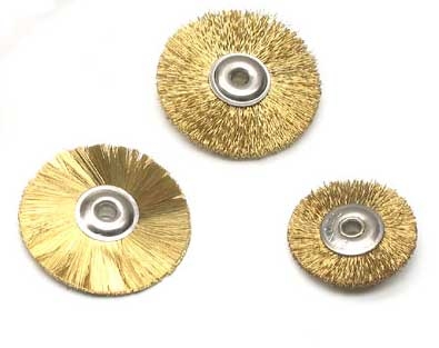 Scratch Brush Wheels, Crimped Brass Wire